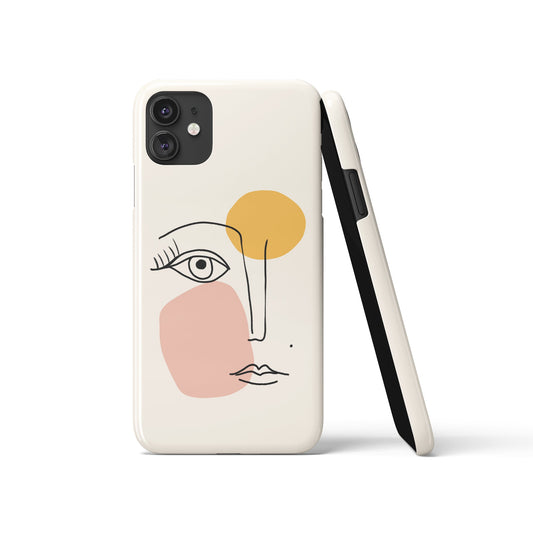 Picasso Woman Face Line Art iPhone Case
