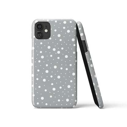 Grey iPhone Case with White Dots