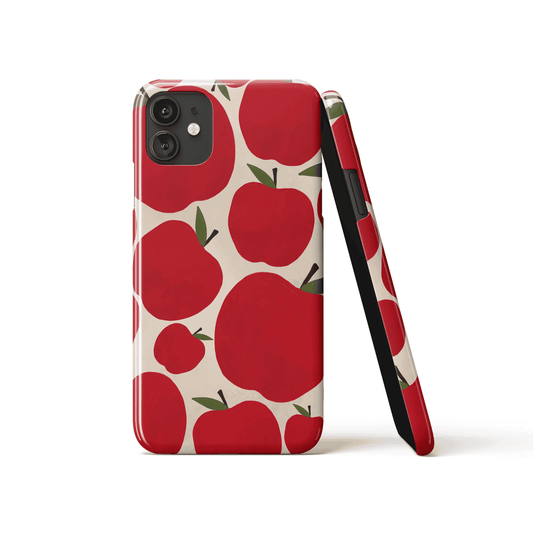 Red Apples Retro Pattern iPhone Case