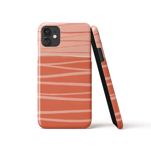 Red Pink Mid Century Modern iPhone Case