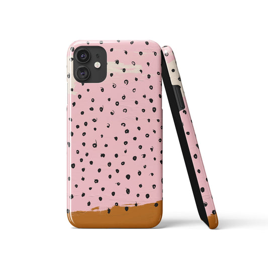 Pink Polka Dots Pattern iPhone Case