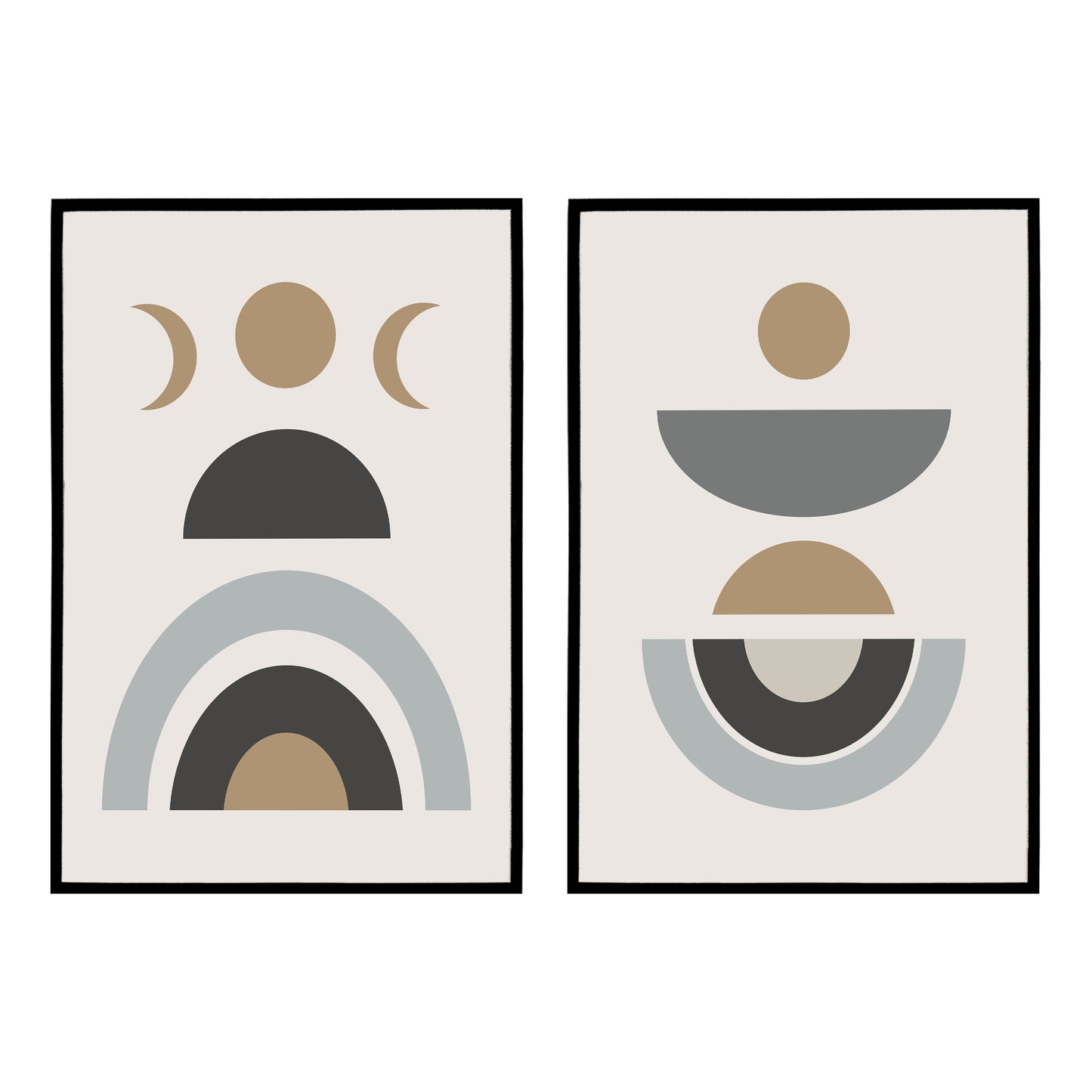 Set of 2 Mid Century Abstract Posters