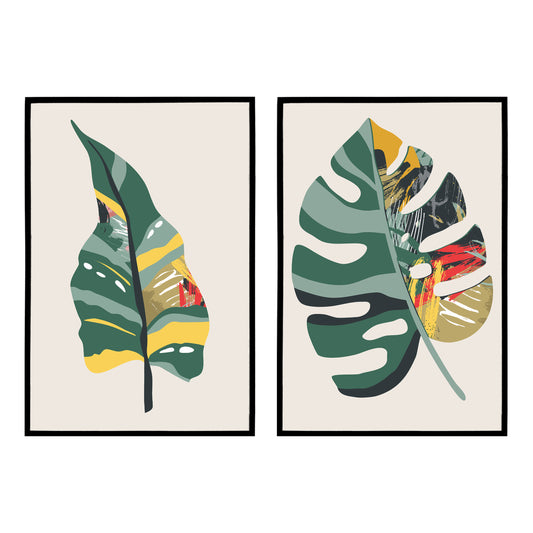 Set of 2 Monstera Botanical Posters