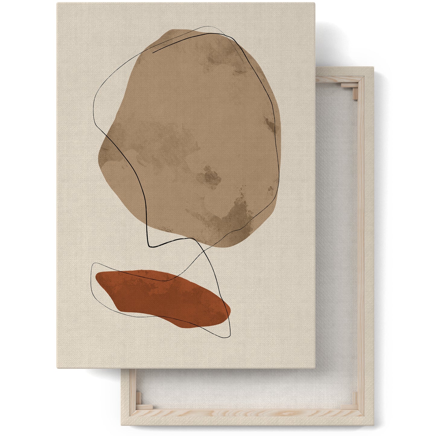 Modern Minimalist Painted Abstract Art Canvas Print