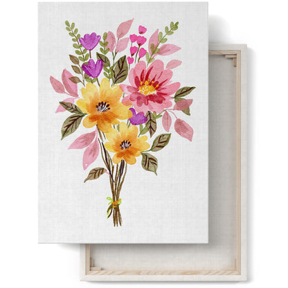 Spring Flower Bouquet Canvas Print