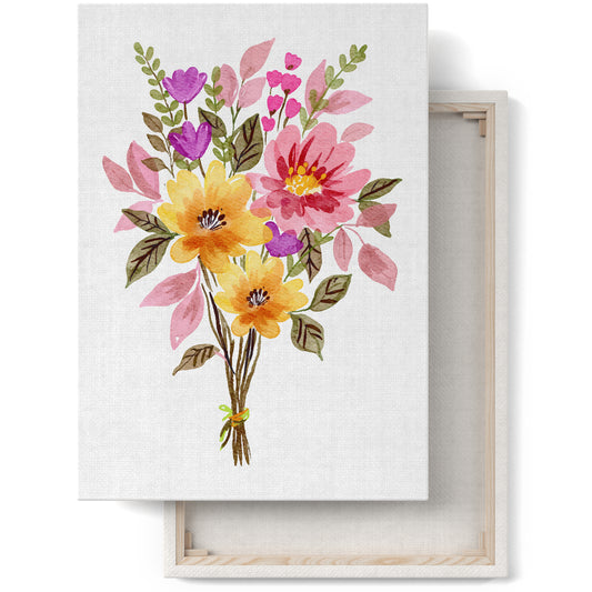 Spring Flower Bouquet Canvas Print