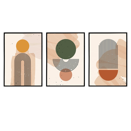 Set of 3 Modern Boho Chic Posters