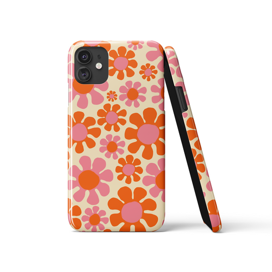 Retro 70s Flowers Hippie Chic Pattern iPhone Case