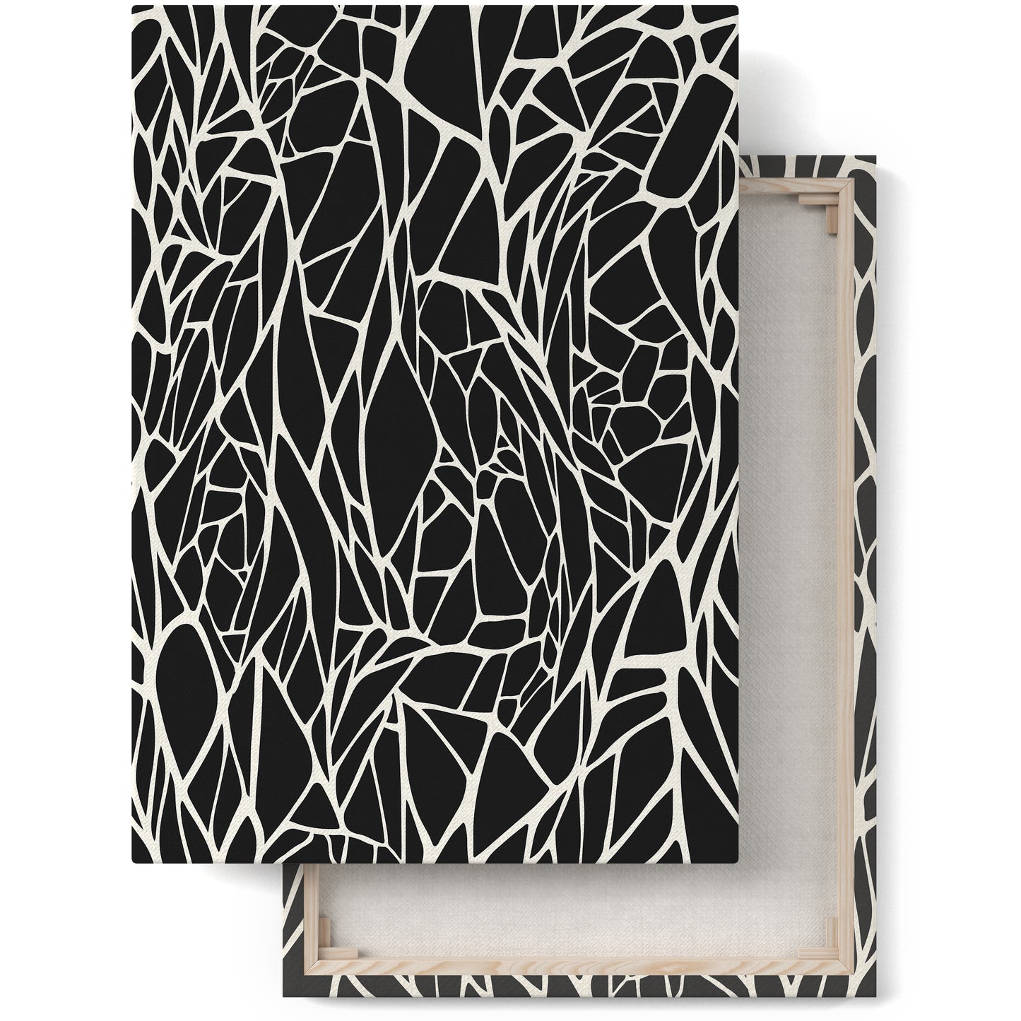 Modern Black Pattern on Canvas Print