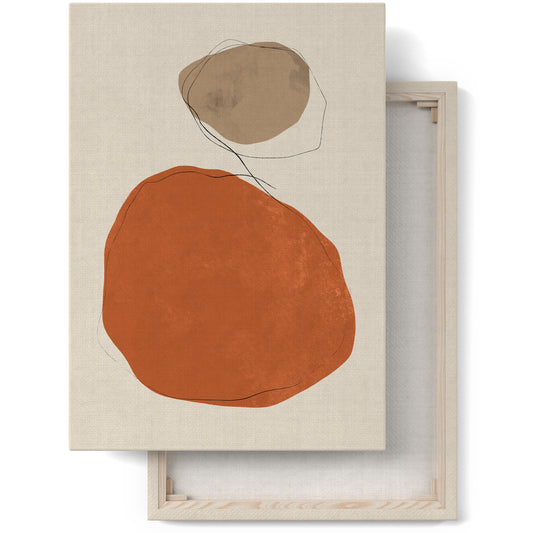 Beige Minimalist Painted Abstract Art Canvas Print