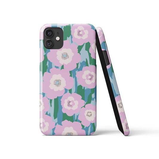 Pastel Retro Flowers iPhone Case