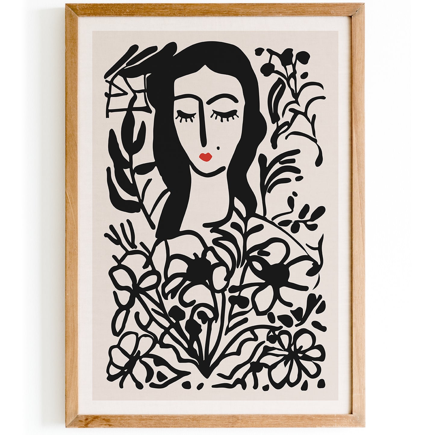Woman with Flowers Poster