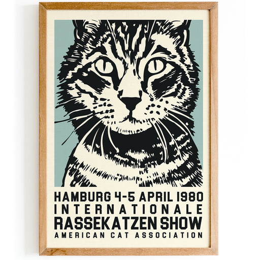 Rassekatzen Ausstellung Cat Show Poster