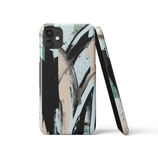 Abstract Blue Brushstrokes iPhone Case
