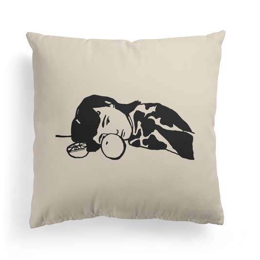 Edgy Girl Aesthetic Throw Pillow