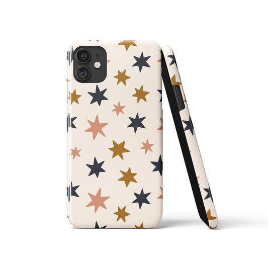 Boho Stars Beige iPhone Case