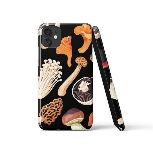 Mushrooms Black iPhone Case