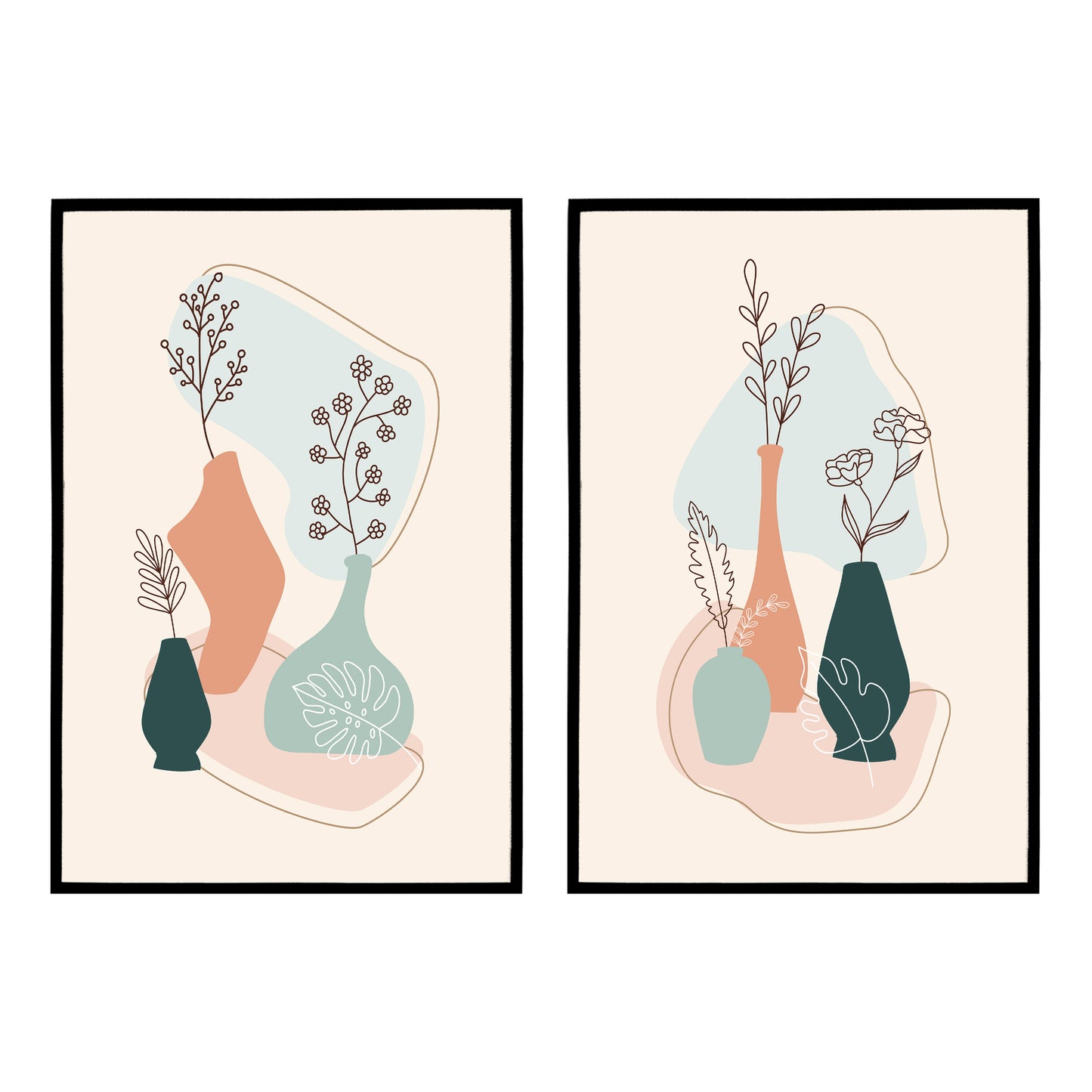 Set of 2 Pastel Nature Posters