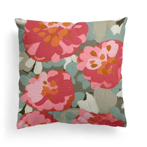 Painting Flowers Throw Pillow