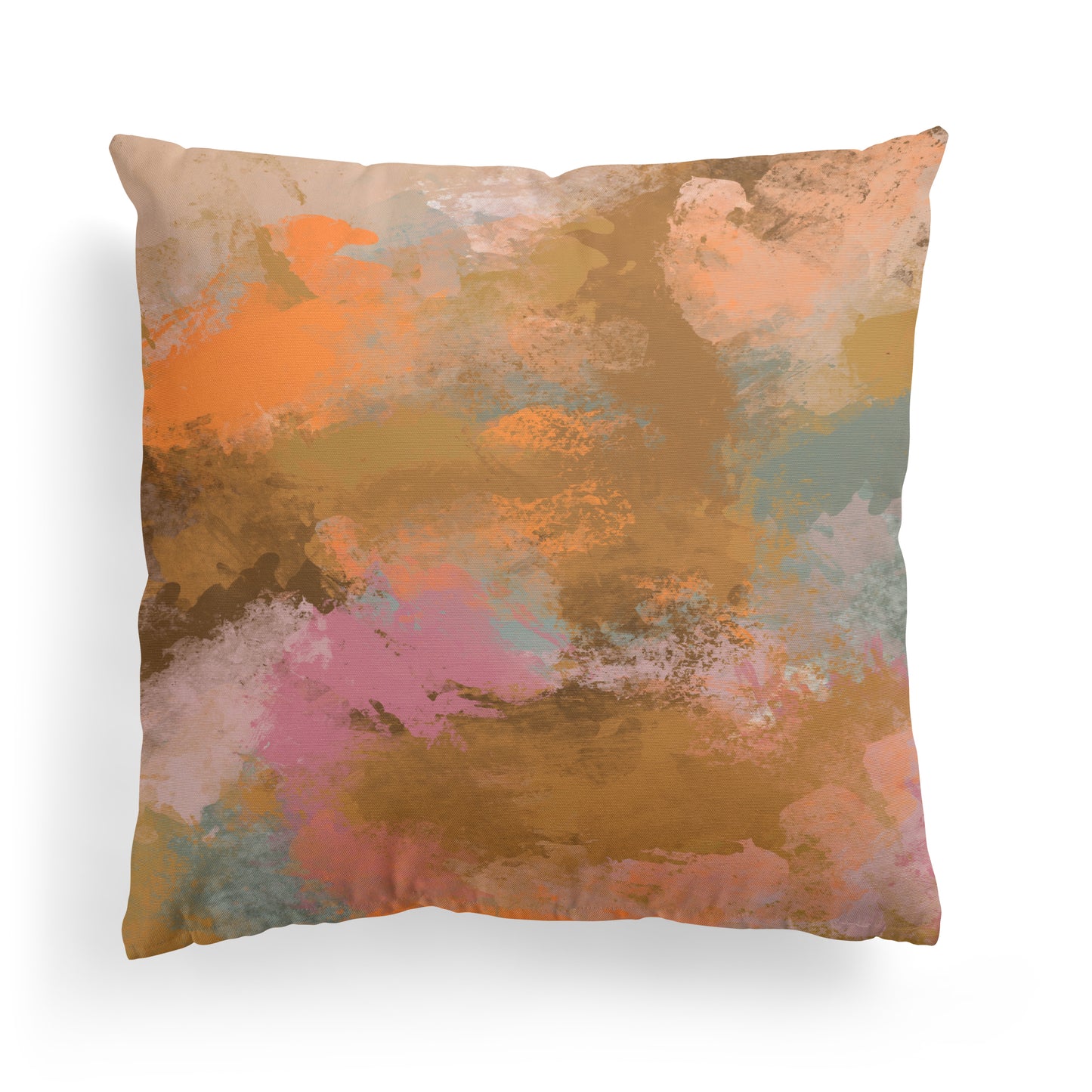 Painted Boho Abstract Art on Throw Pillow