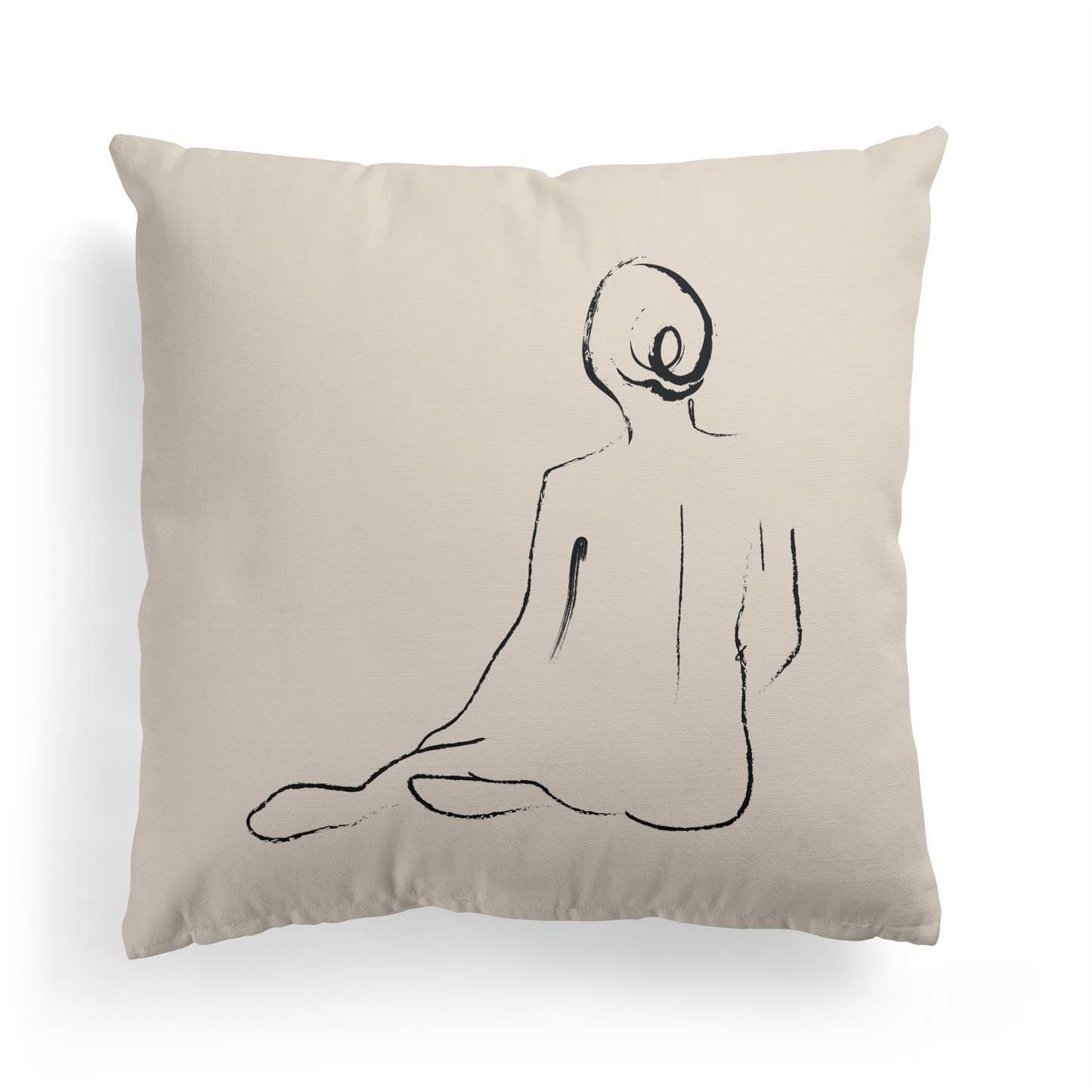 Picasso Line Art Woman Throw Pillow