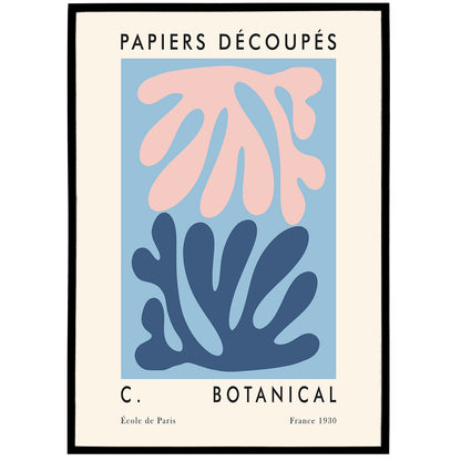 Blue Botanical Poster