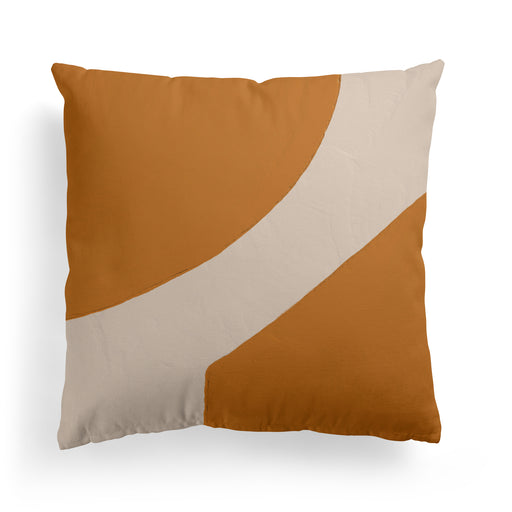 Mustard Minimalist Shapes Throw Pillow