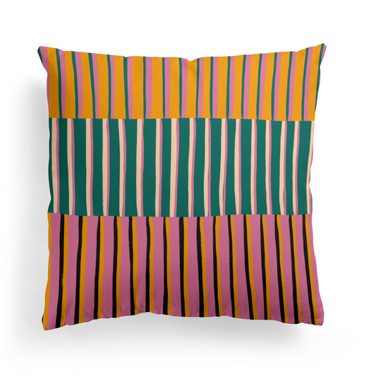 Beach House Decor Striped Throw Pillow