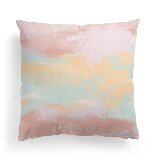 Bright Pastel Paintbrush Art Throw Pillow