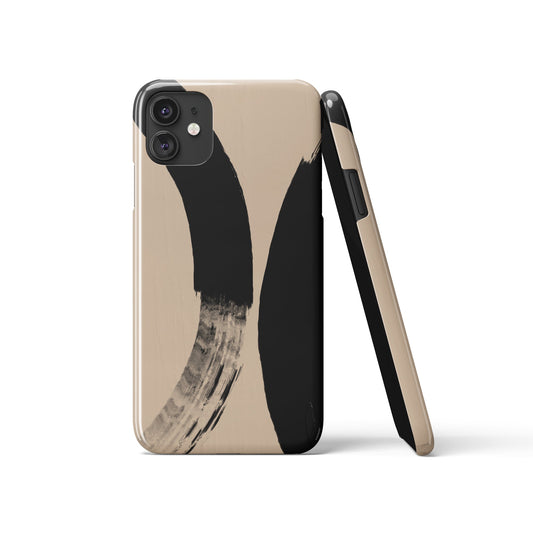 Black Brushes Minimalist Art iPhone Case