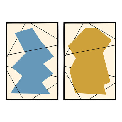 Set of 2 Aesthetic Geometric Minimalist Prints