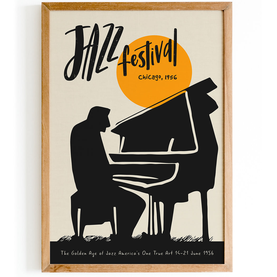 Jazz Festival, Chicago 1956 Music Poster