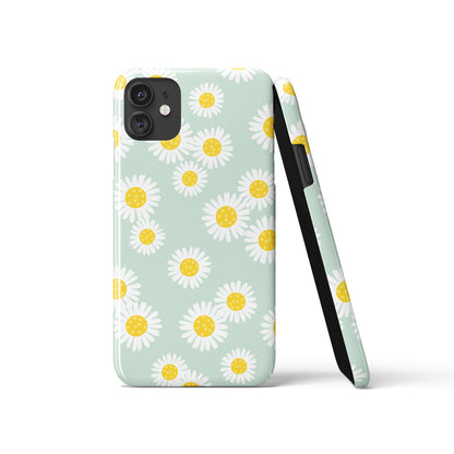 Retro Blue Daisies iPhone Case