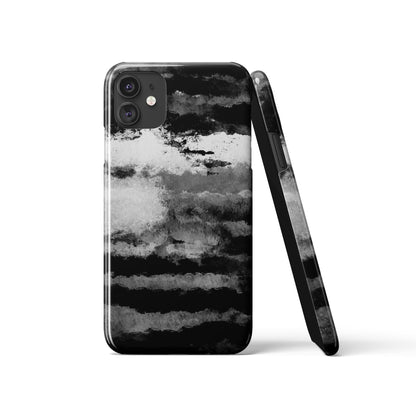 B&W Clouds Painting iPhone Case