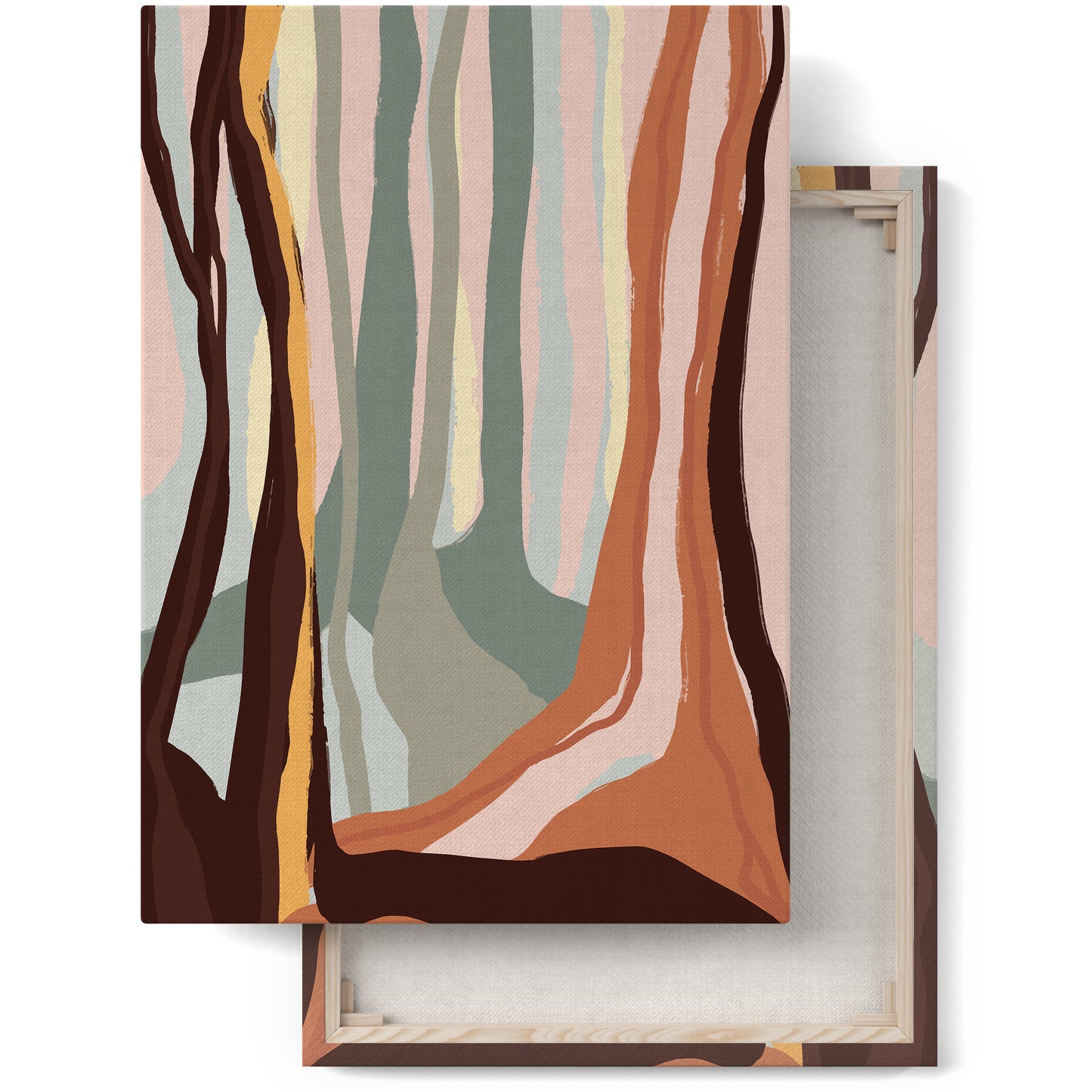 Abstract Colorful Forest Canvas Print