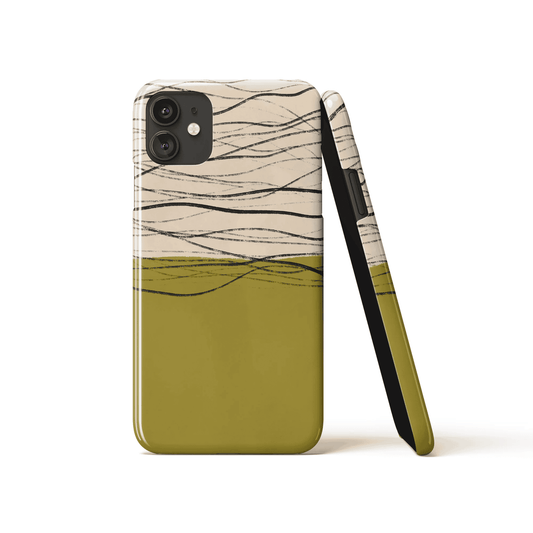 Green Painting Line Art iPhone Case