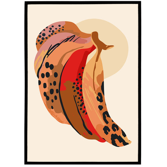 Boho Chic Bananas Poster