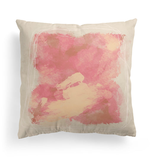 Pastel Pink Painting Throw Pillow