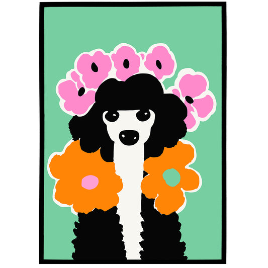 Frida Khalo Poodle Dog Poster