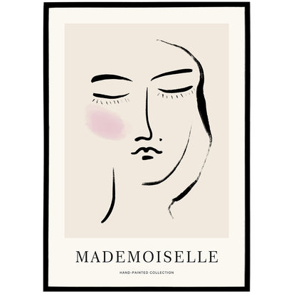 Mademoiselle Woman Portrait Poster