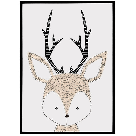 Scandinavian Deer Poster