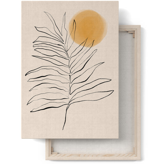 Minimalist Line Art Nature Canvas Print