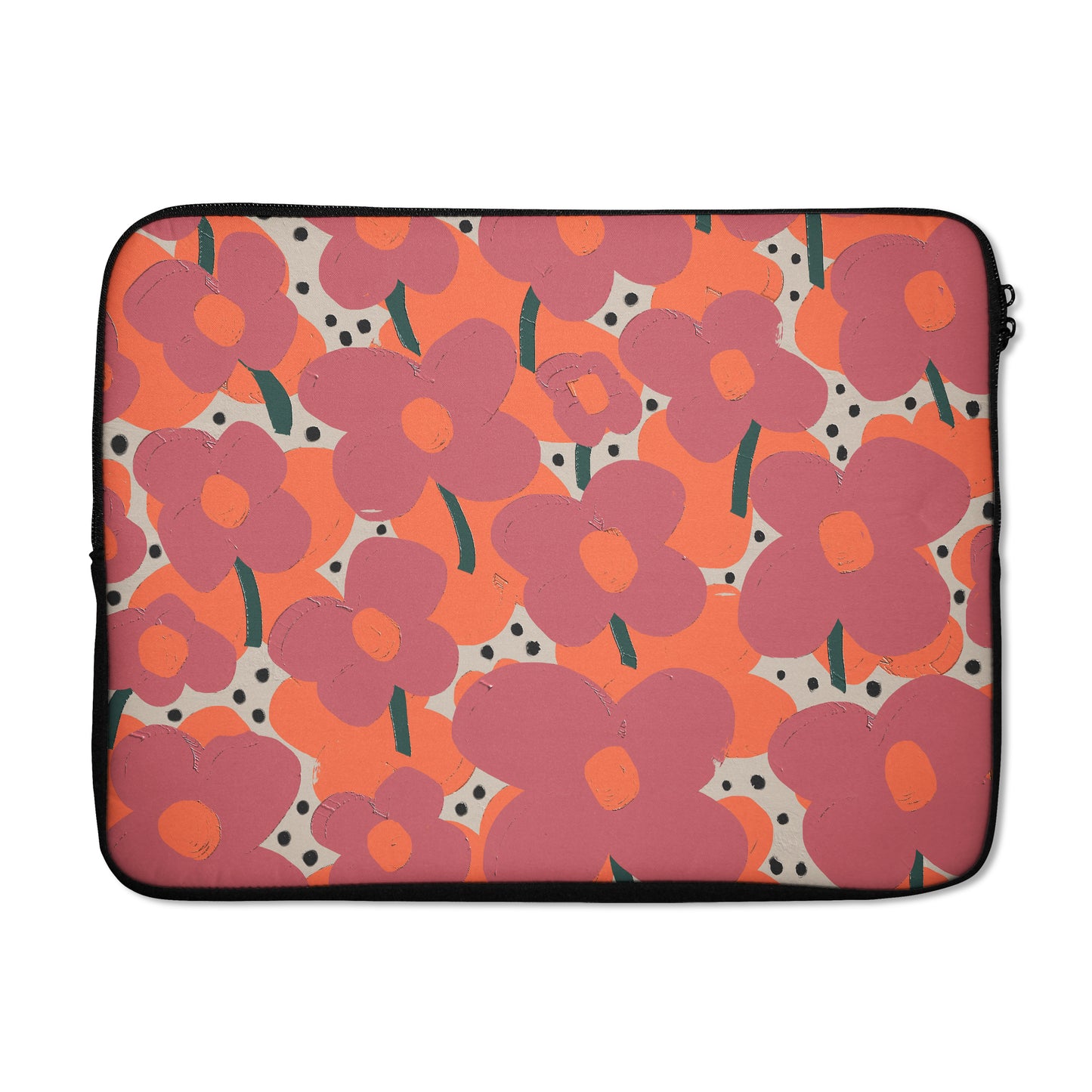 Colorful Flowers Pattern- Laptop Sleeve