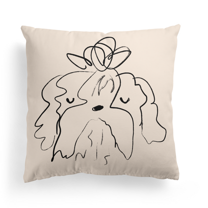 Cute Yorkshire Terrier Dog Minimalist Throw Pillow