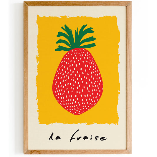 La Fraise Vintage Strawberry Poster