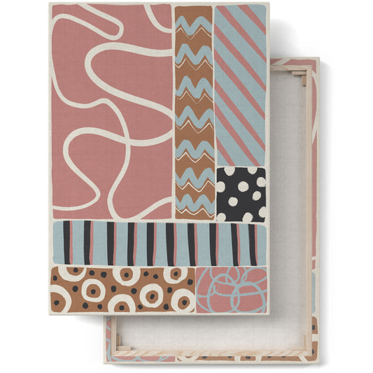 Pastel Abstract Mid Century Modern Canvas Print