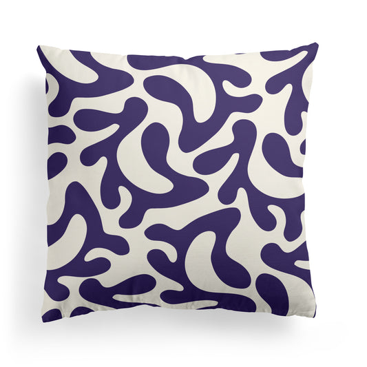 Floral Blue Pattern Throw Pillow