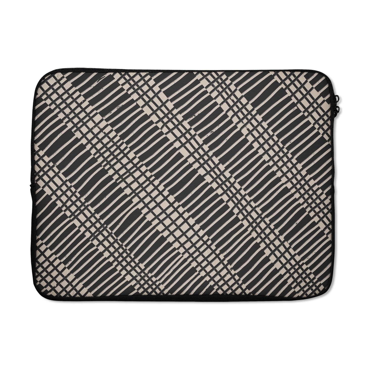 Black Rustic Art Pattern - Laptop Sleeve