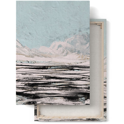 Painted Blue Abstract Scenery Canvas Print