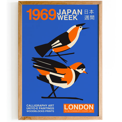 Japan Week Blue Exhibition Poster